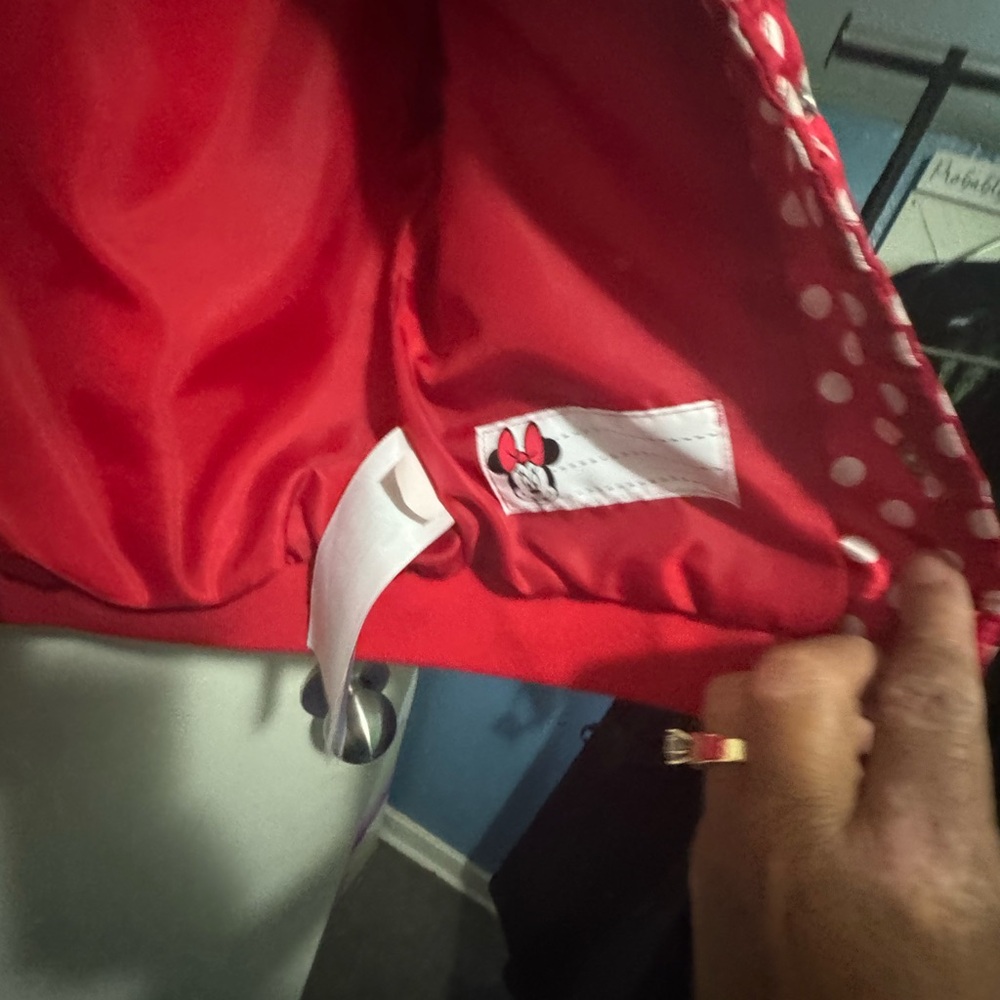Minnie Mouse Red & white tPolka Dot Quilted Jacket excellent condition size 5/6 - Picture 6 of 9